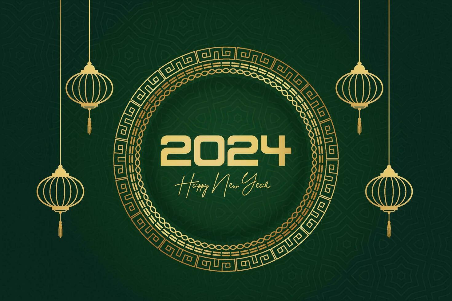 chinês lunar Novo ano festival 2024 celebração, feliz Novo ano fundo decorativo elementos. vetor