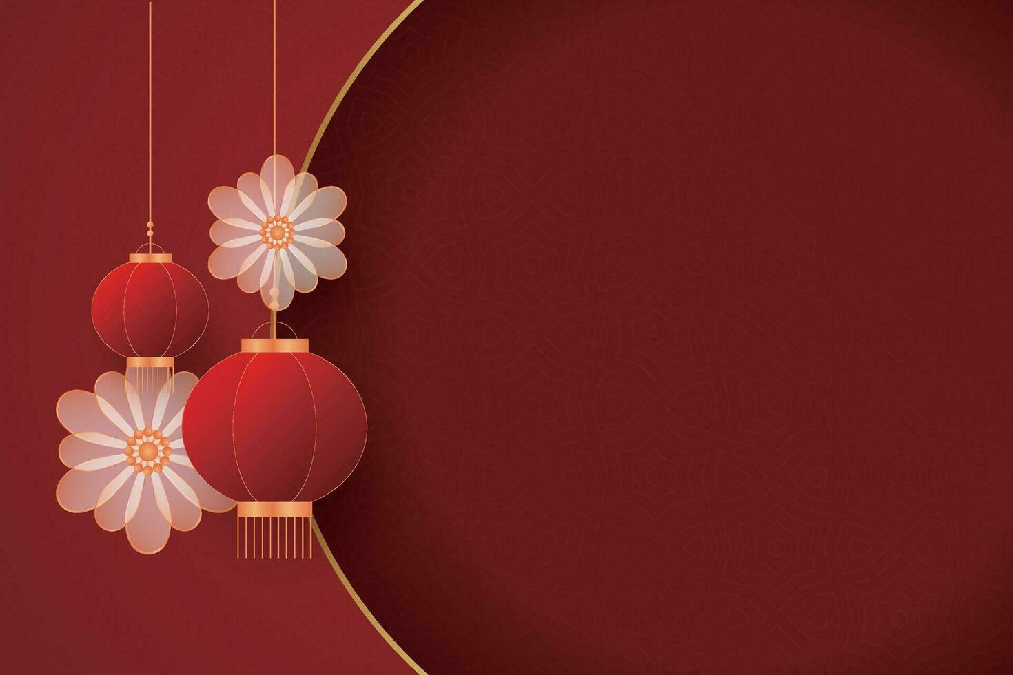 chinês lunar Novo ano festival 2024 celebração, feliz Novo ano fundo decorativo elementos. vetor