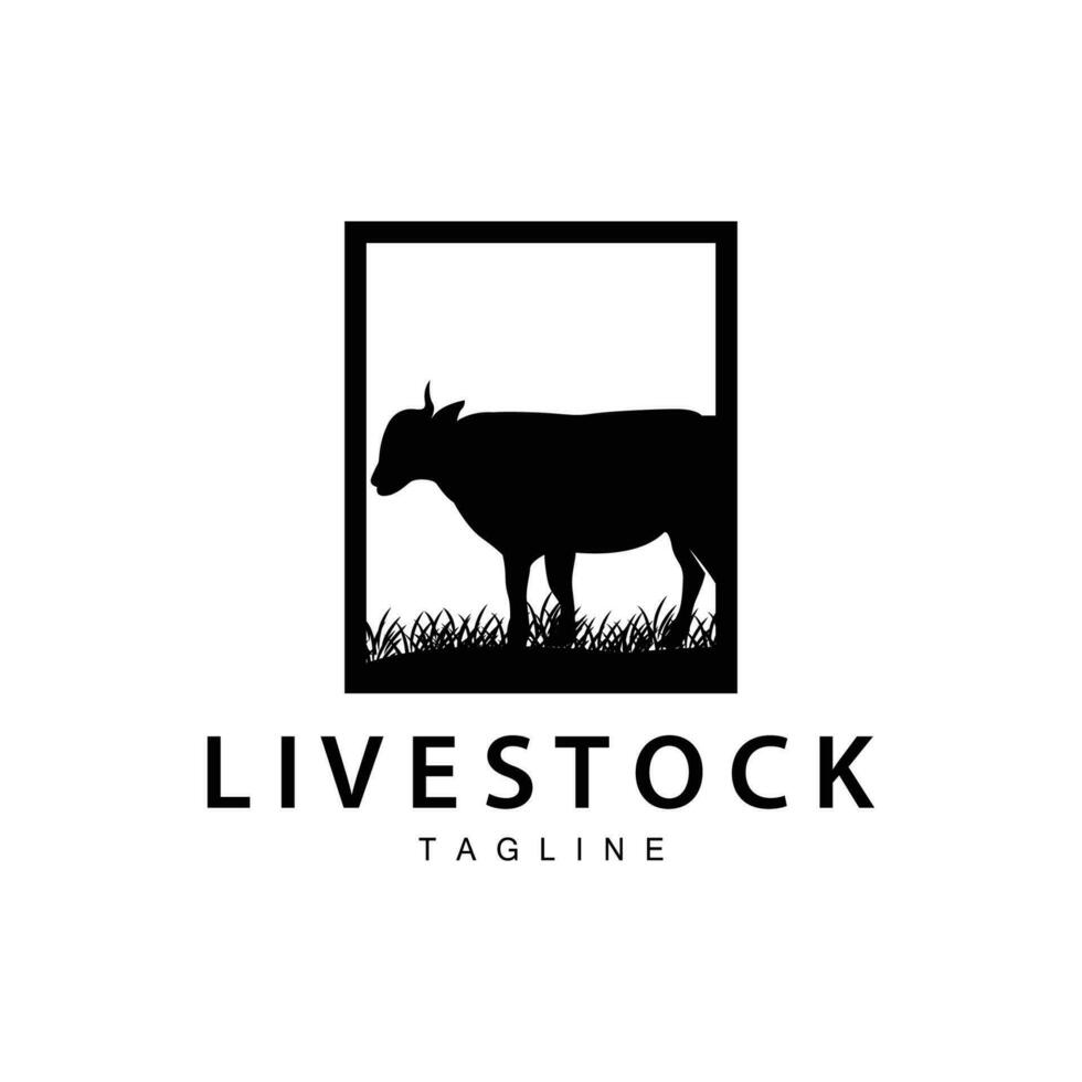 vaca logotipo, gado Fazenda vetor, silhueta simples minimalista Projeto ilustração, símbolo modelo vetor