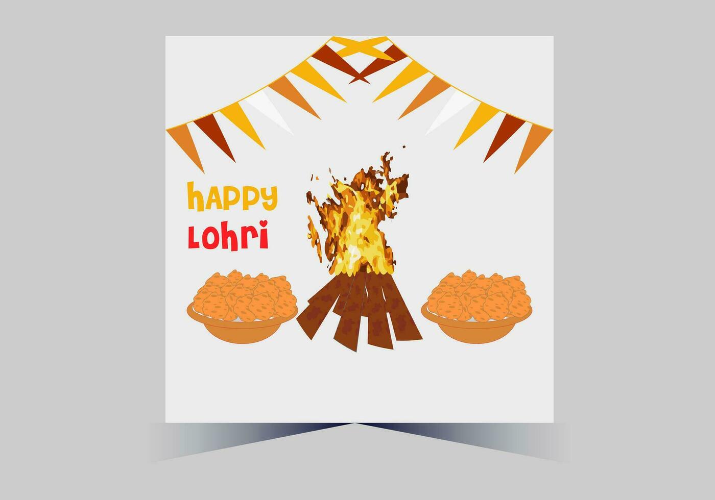 janeiro feliz lohri. Índia tradicional celebração dia ilustração vetor fundo