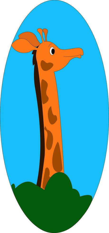 desenho animado girafa vetor ilustração em branco fundo