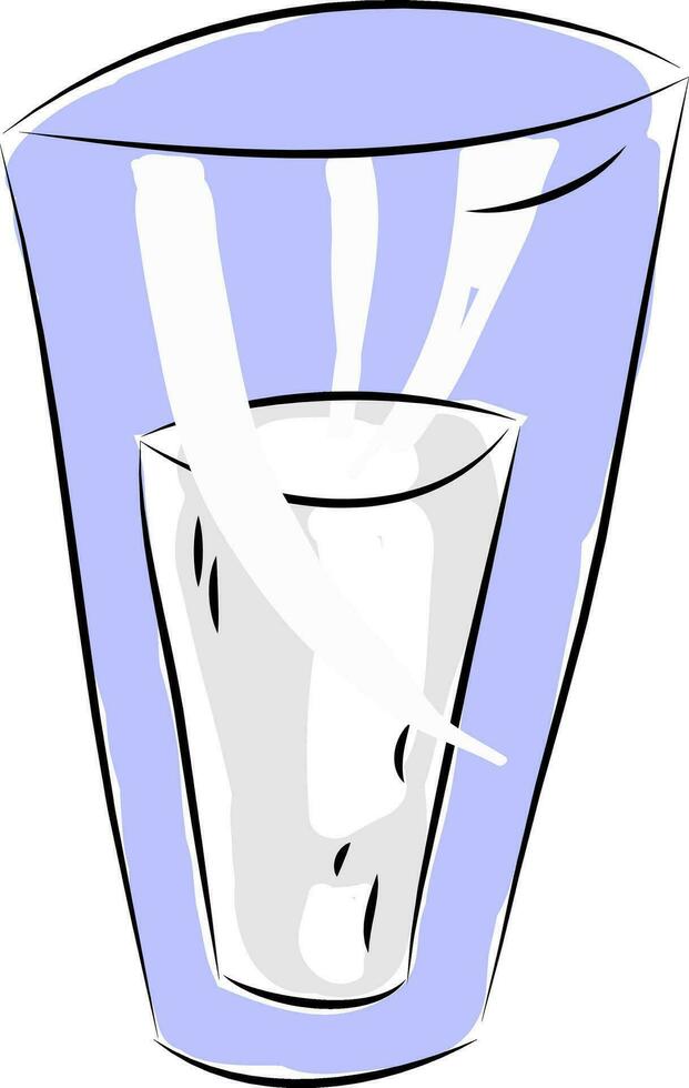 transparente vidro do leite ilustração cor vetor em branco fundo