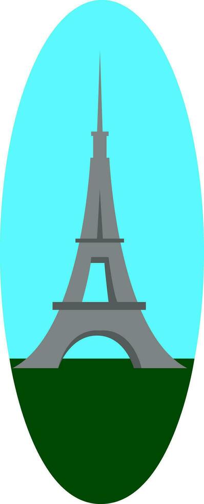 uma lindo arquitetônico ponto de referência torre fez do ferro dentro a cidade do Paris vetor cor desenhando ou ilustração