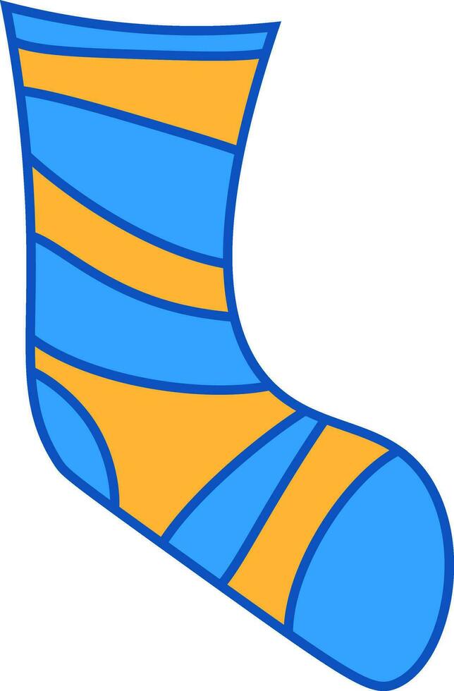 amarelo e azul cor meias vetor ou cor ilustração