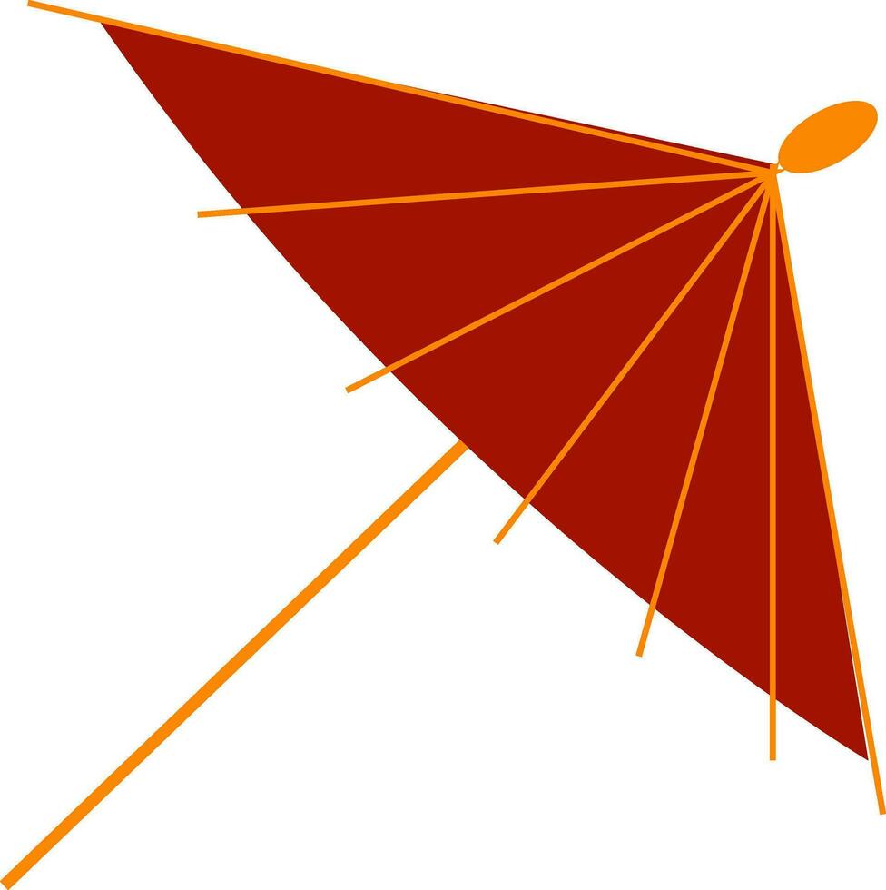 uma vermelho chinês guarda-chuva vetor ou cor ilustração