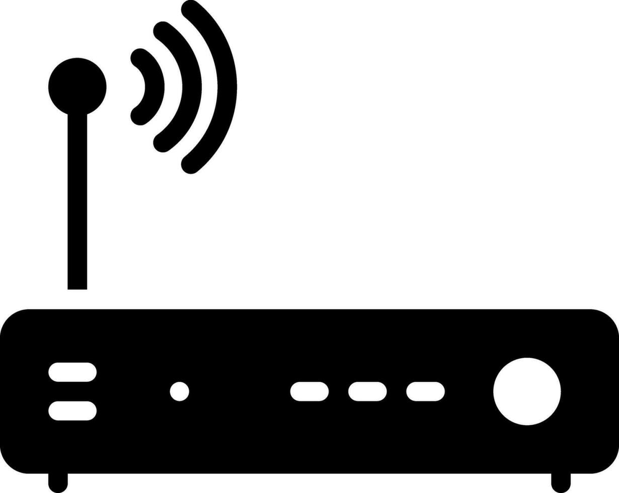 sólido ícone para dsl vetor