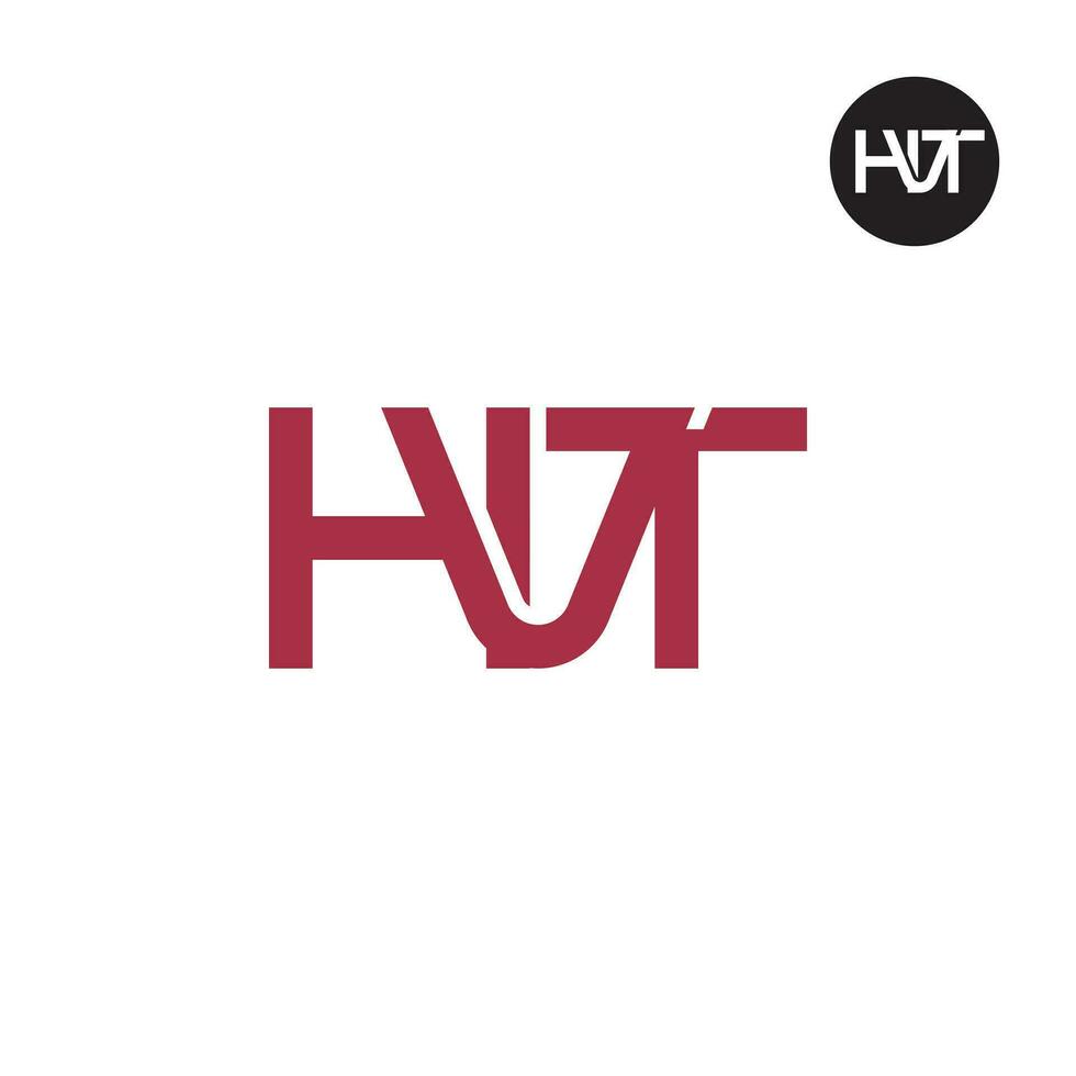 carta hvt monograma logotipo Projeto vetor