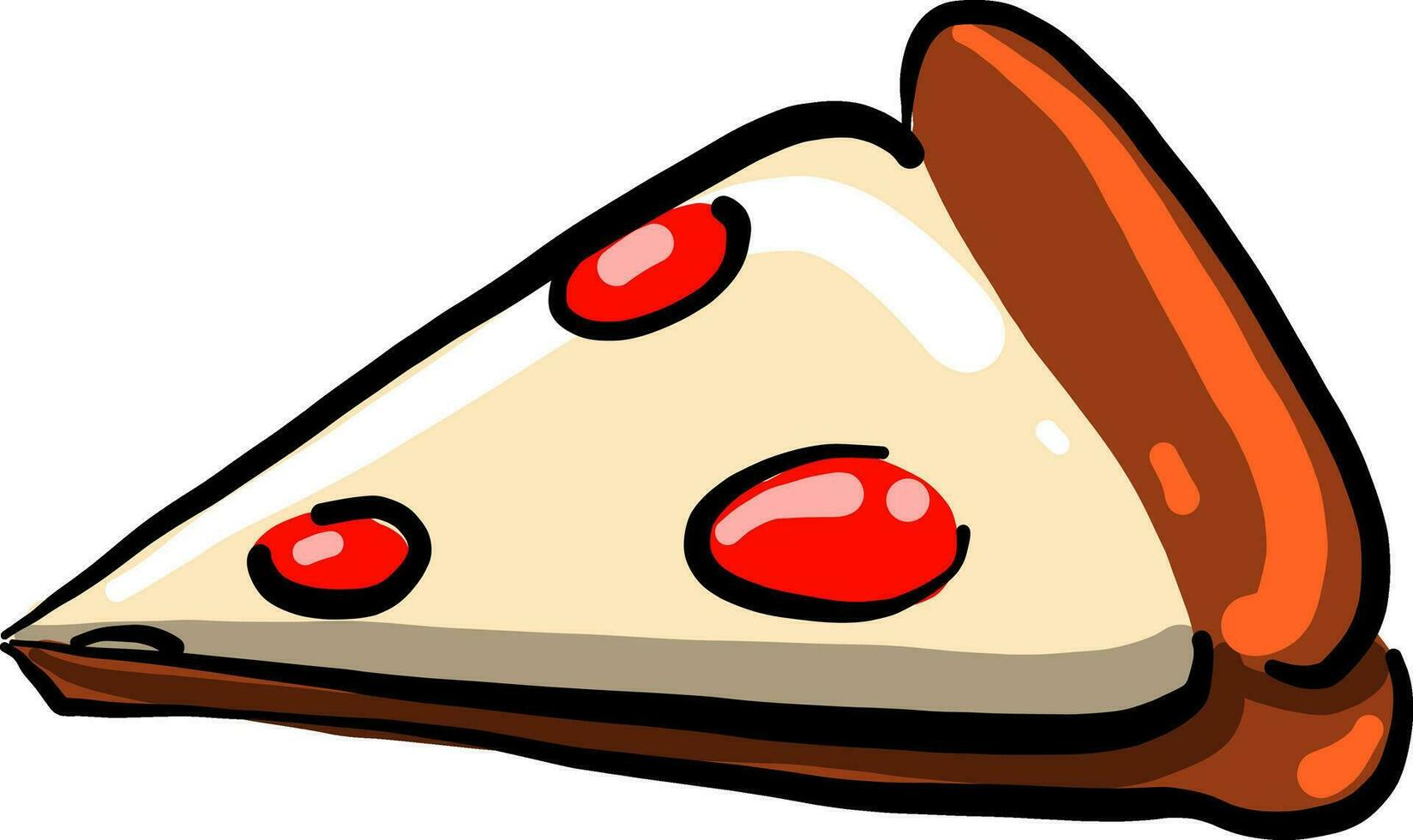 fatia de pizza, ilustração, vetor em fundo branco