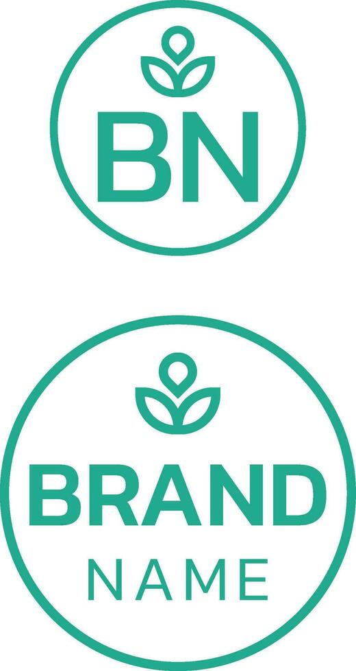 2d mercearia loja fino linha logotipo com marca nome. simples verde ícone. verde criativo Projeto elemento e visual identidade. adequado para compras, negócios, supermercado, mercado. vetor