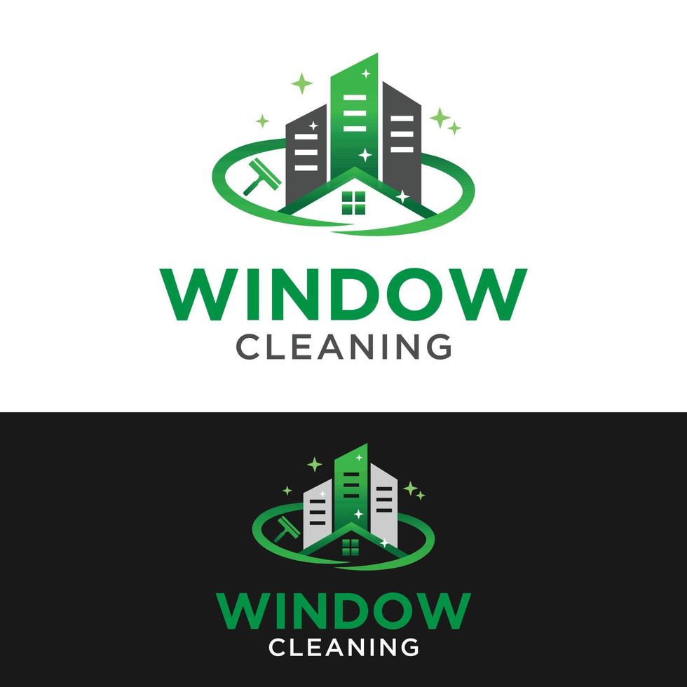 modelo de design de logotipo para limpeza de janelas vetor
