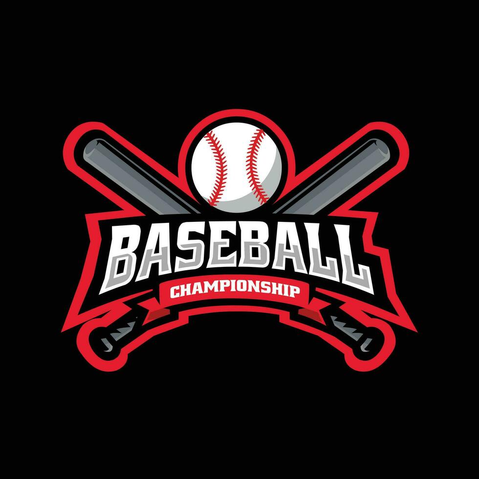 beisebol campeonato pronto fez logotipo vetor isolado