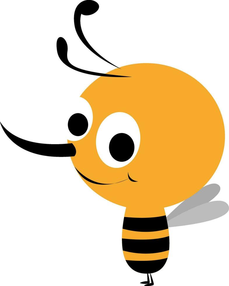 bebê abelha, ilustração, vetor em branco fundo.
