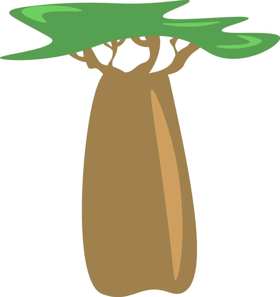 uma boabab árvore vetor ou cor ilustração