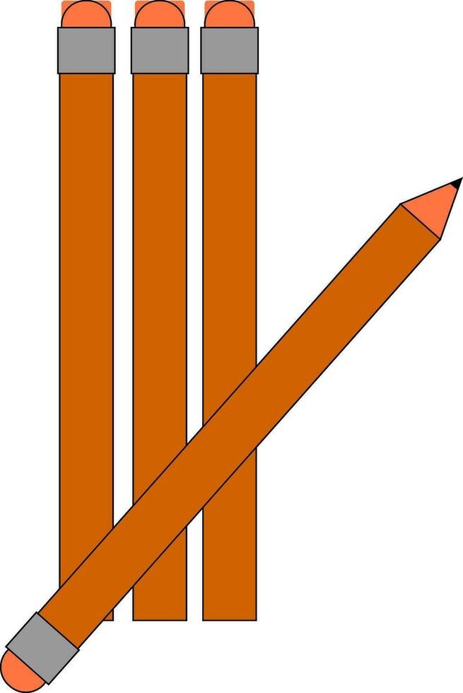 emoji do uma sorridente marrom lápis, vetor ou cor ilustração