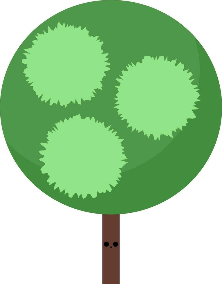 uma grande árvore, vetor ou cor ilustração