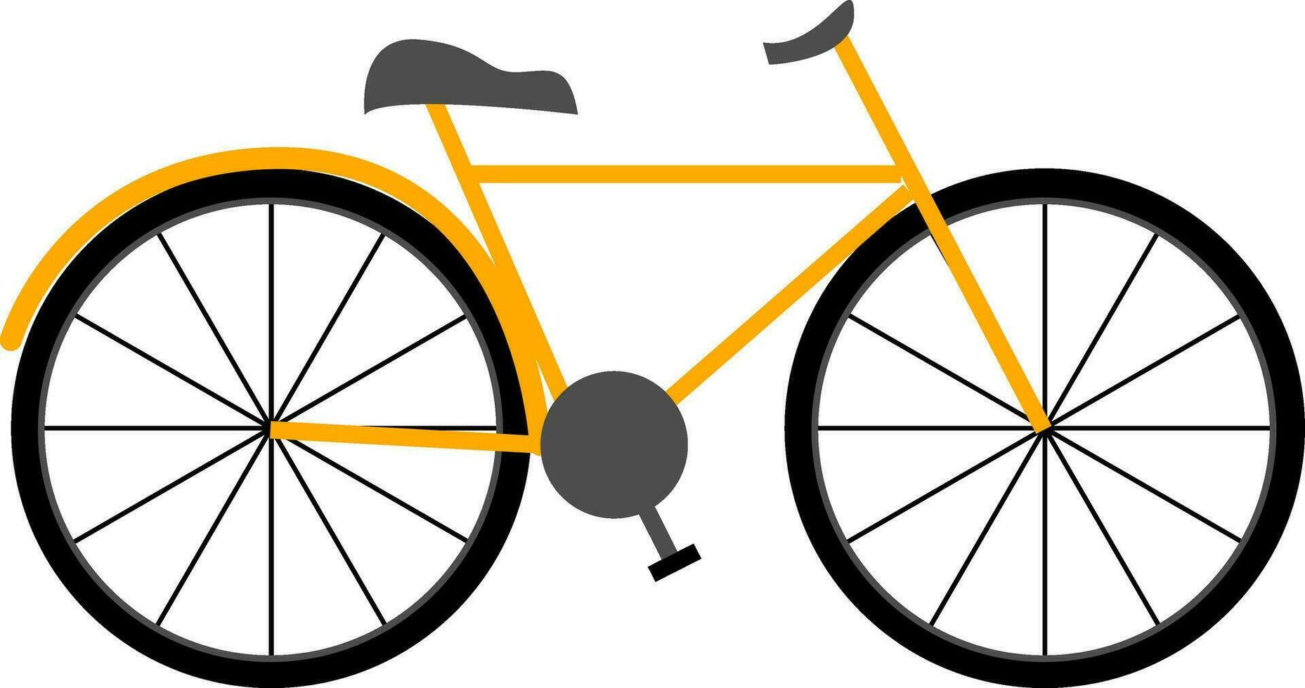 amarelo bicicleta , vetor ou cor ilustração