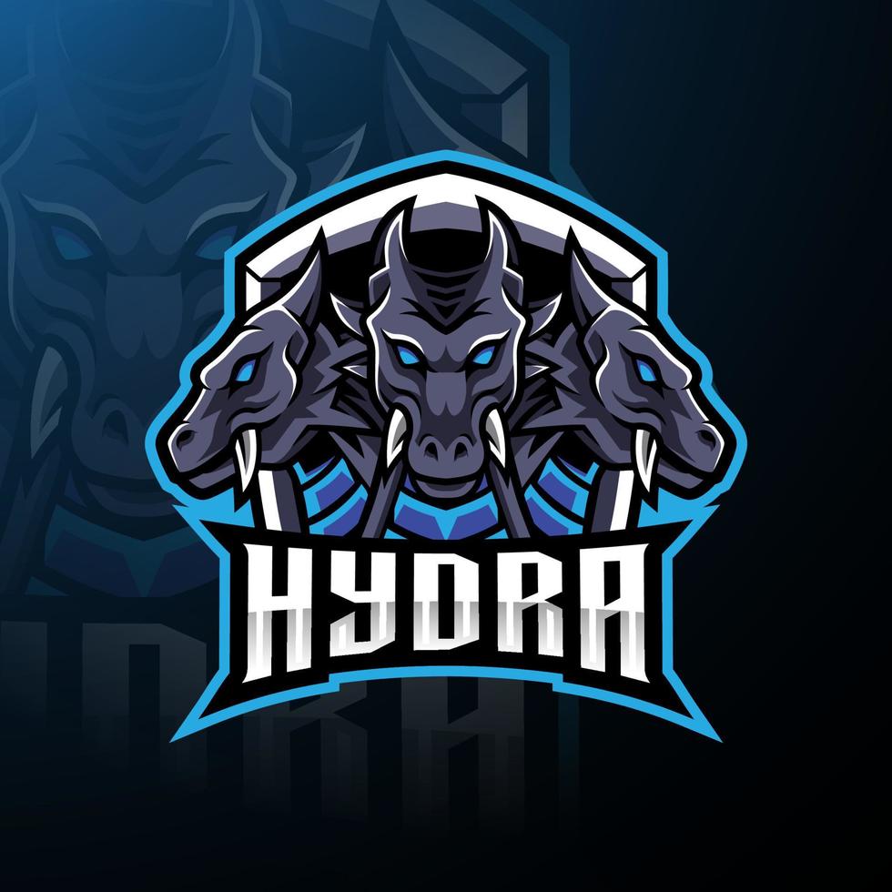 Design do logotipo do mascote Hydra Esport vetor