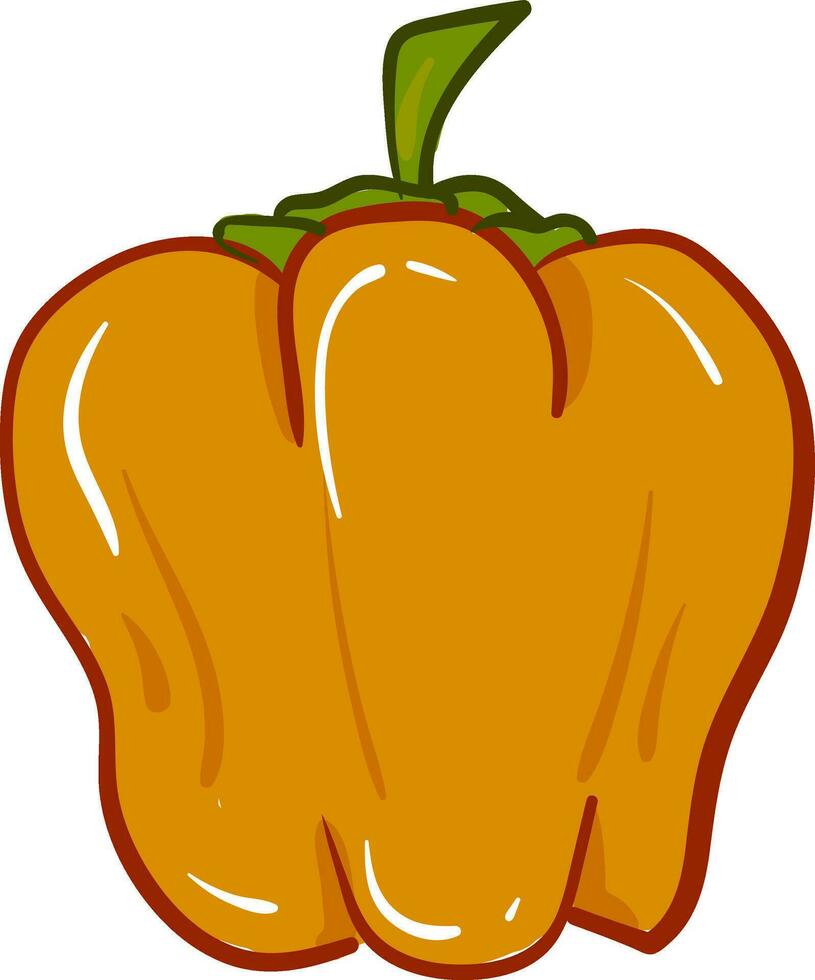 laranja colori pimenta, vetor ou cor ilustração.