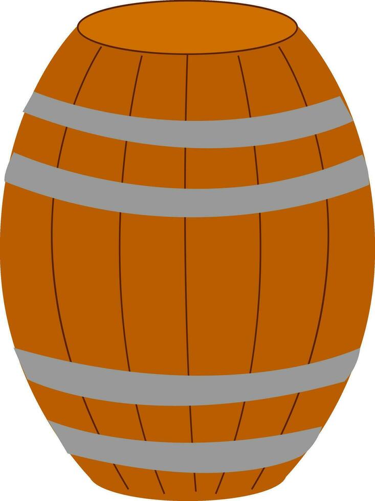 uma de madeira barril , vetor ou cor ilustração