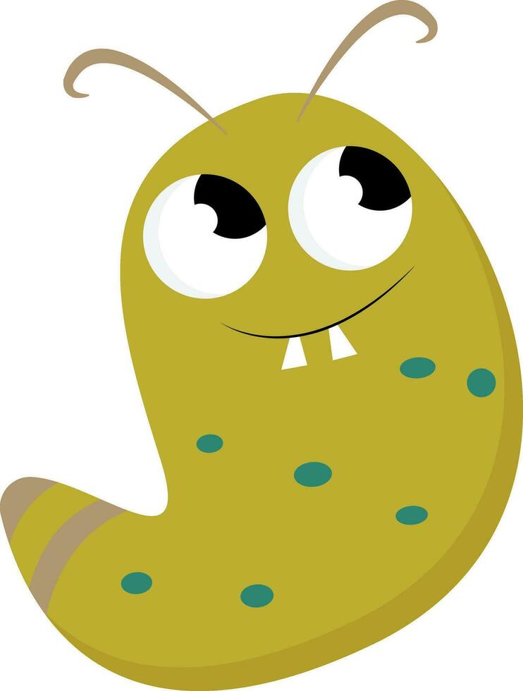 clipart do uma feliz verde monstro vetor ou cor ilustração