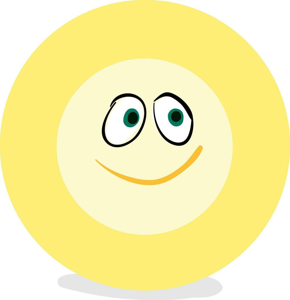 emoji engraçado feliz amarelo prato vetor ou cor ilustração