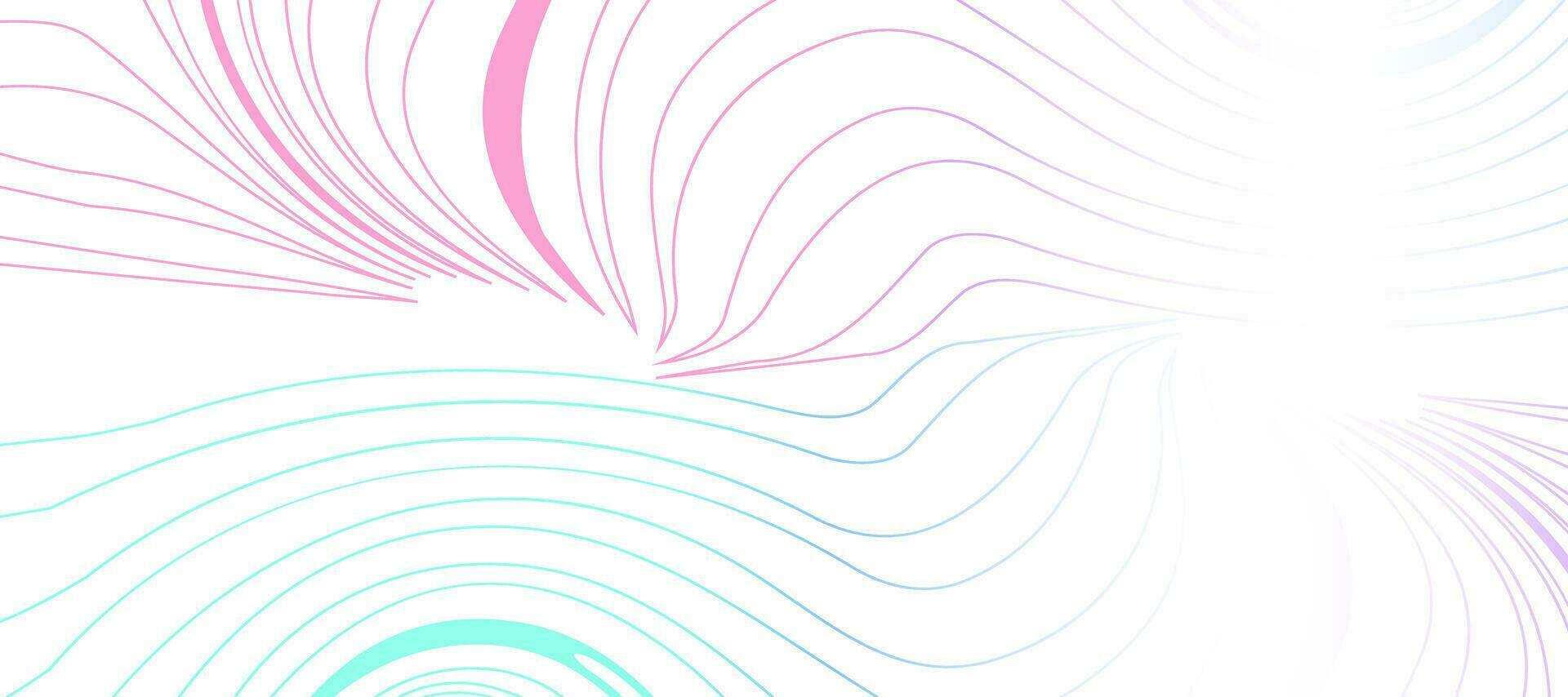 abstrato fluindo colorida Rosa verde gradiente ondulado linhas fundo vetor