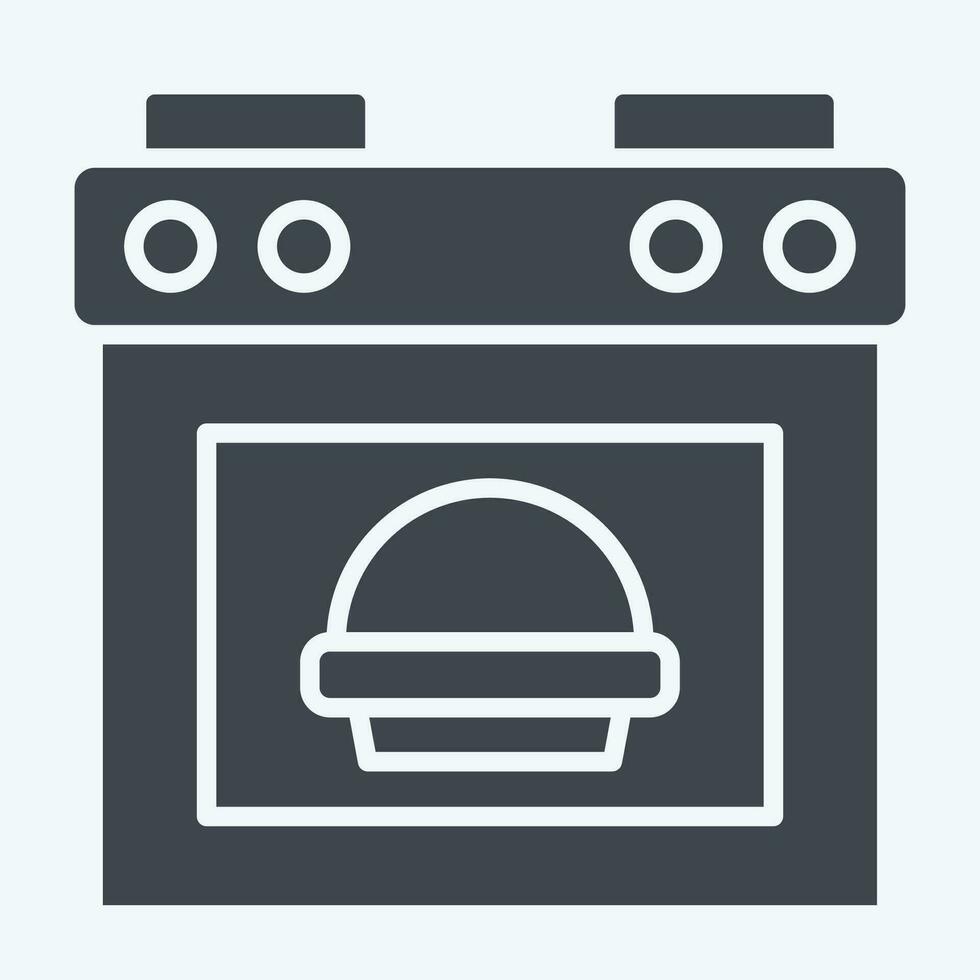 ícone cozido pão. relacionado para cozinhando símbolo. glifo estilo. simples Projeto editável. simples ilustração vetor