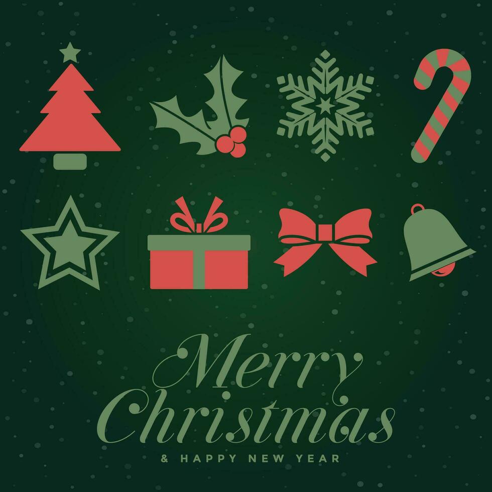 alegre Natal fundo e Natal árvore gráfico vetor elementos empilhado com elementos