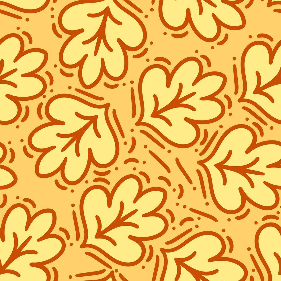 vermelho amarelo bordo outono natureza folhagem folhas repetir desatado padronizar rabisco desenho animado estilo papel de parede vetor ilustração