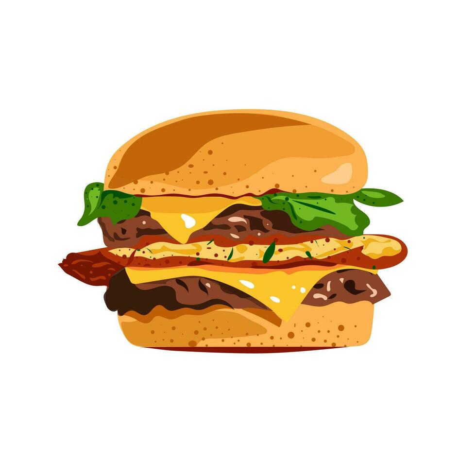 ilustração vetorial de hambúrguer vetor