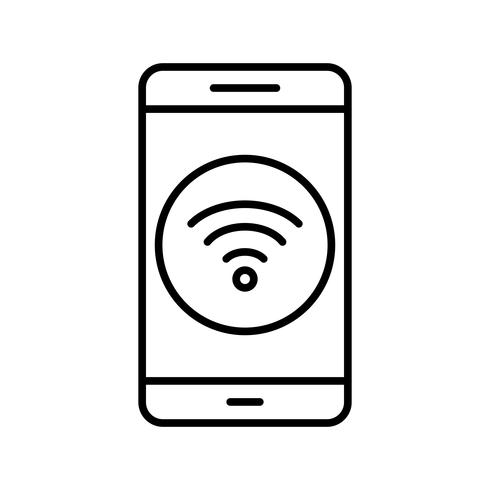 Ícone de vetor de aplicativo móvel Wi-Fi