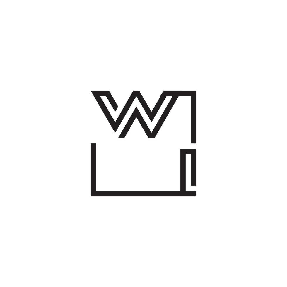 wi futurista dentro linha conceito com Alto qualidade logotipo Projeto vetor