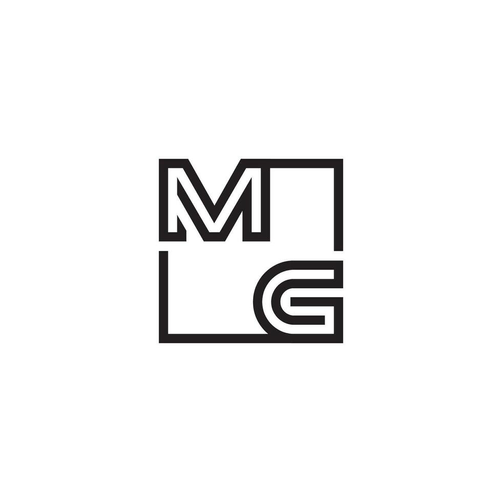 mg futurista dentro linha conceito com Alto qualidade logotipo Projeto vetor