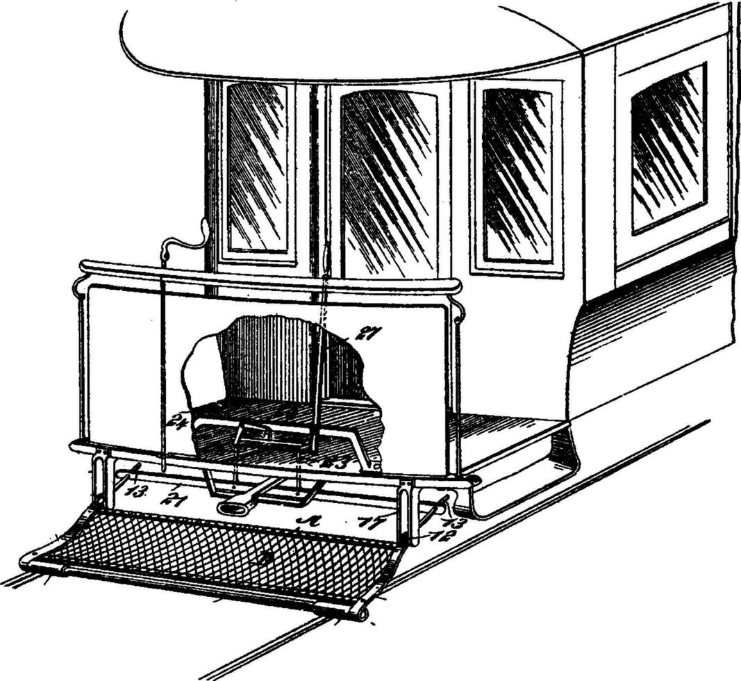 carro pára-choque, vintage ilustração. vetor