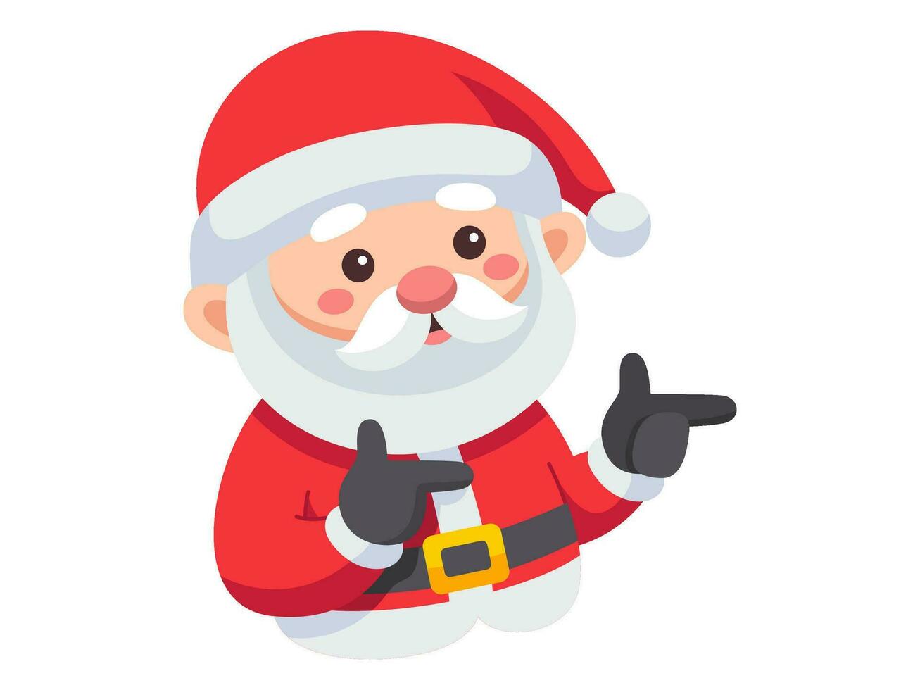 santa claus chibi adesivo elemento Natal ilustração coleção vetor