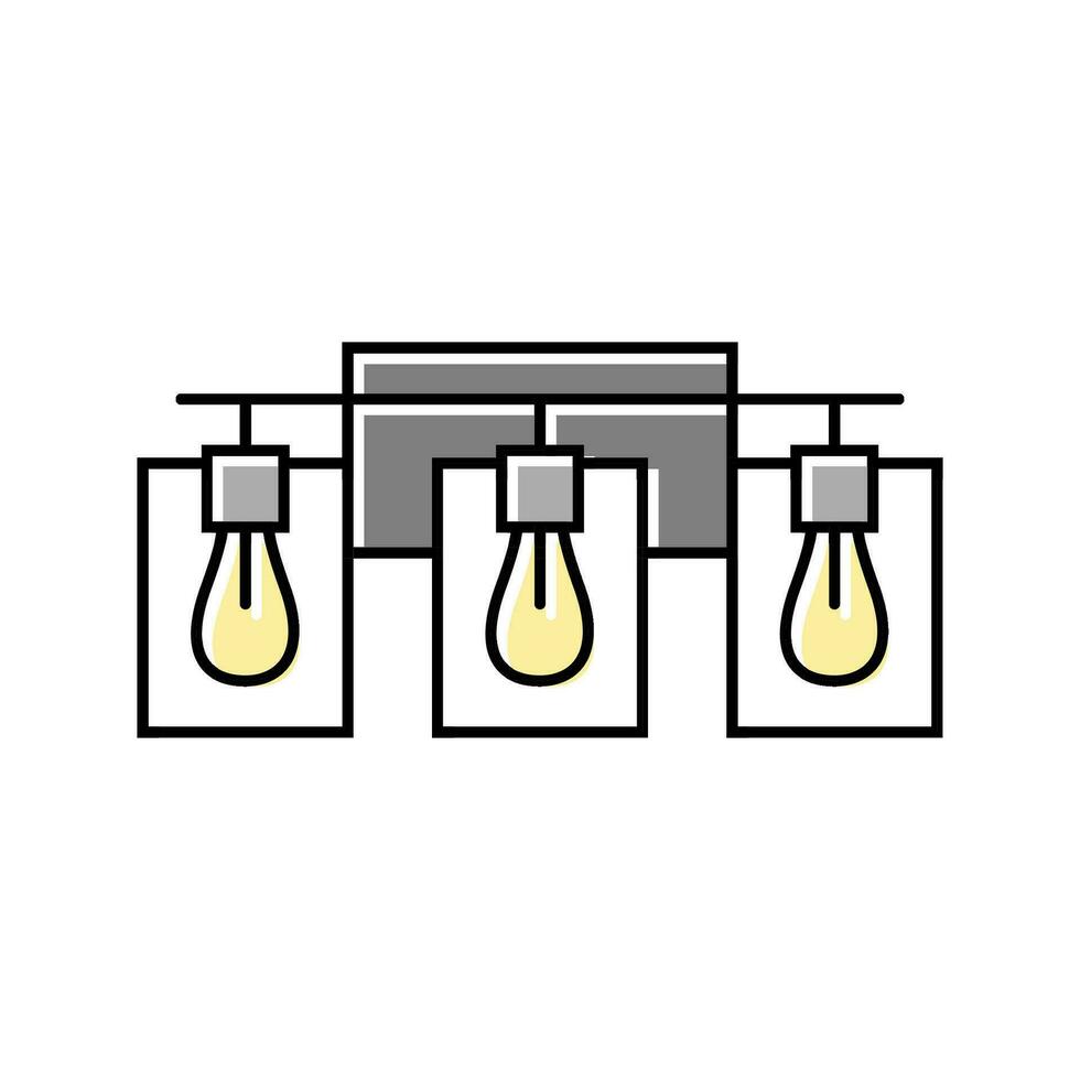 parede luz banheiro interior cor ícone vetor ilustração