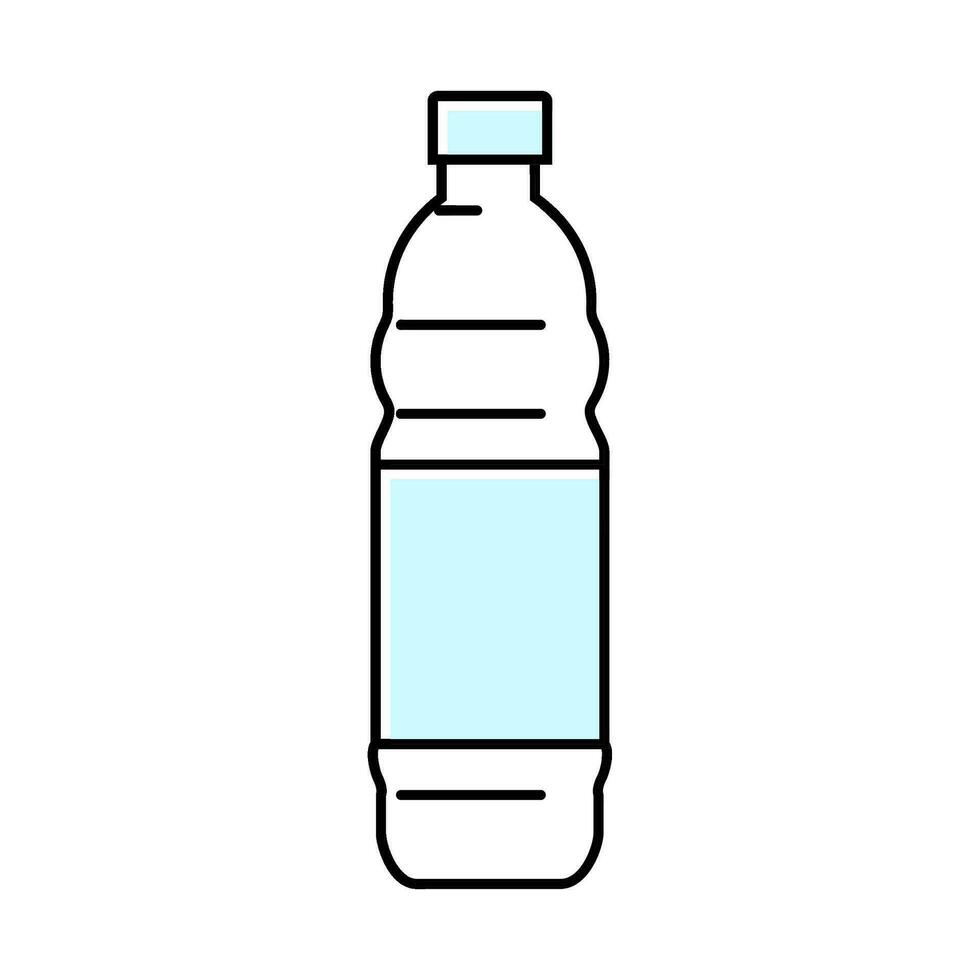 esvaziar água plástico garrafa cor ícone vetor ilustração