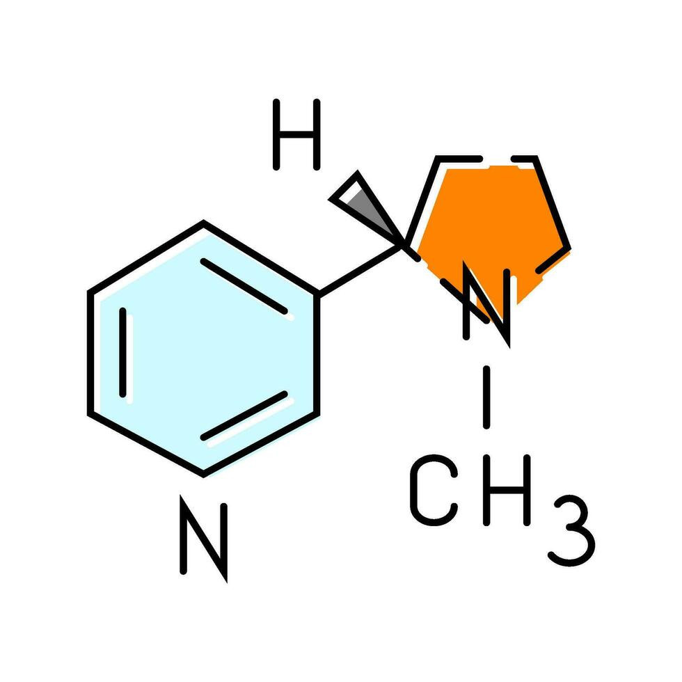 nicotina Fórmula cor ícone vetor ilustração