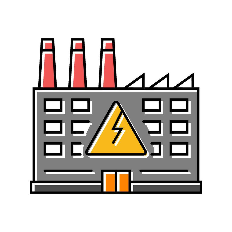 industrial eletricidade cor ícone vetor ilustração