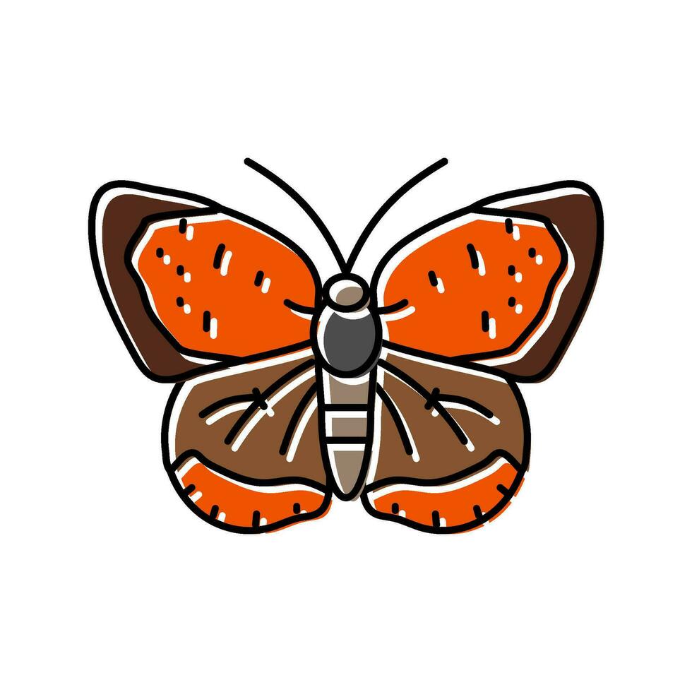 americano cobre inseto cor ícone vetor ilustração