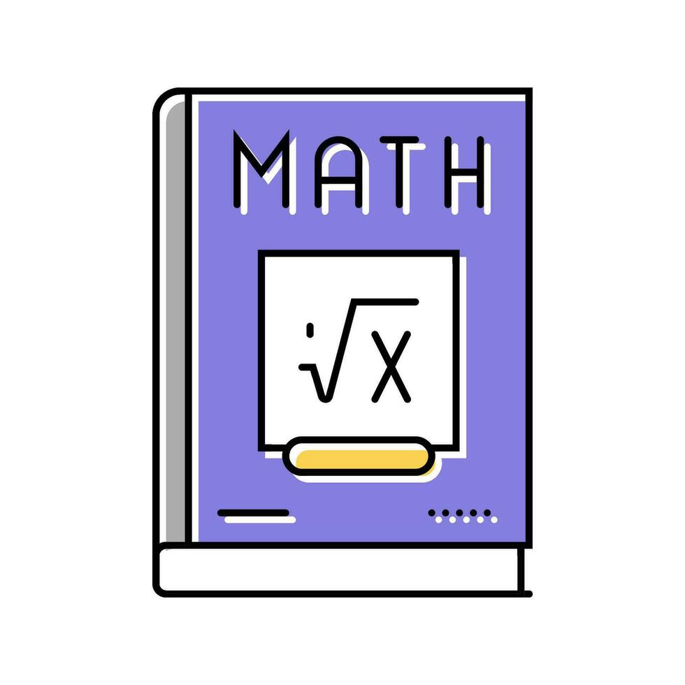 livro matemática Ciência Educação cor ícone vetor ilustração