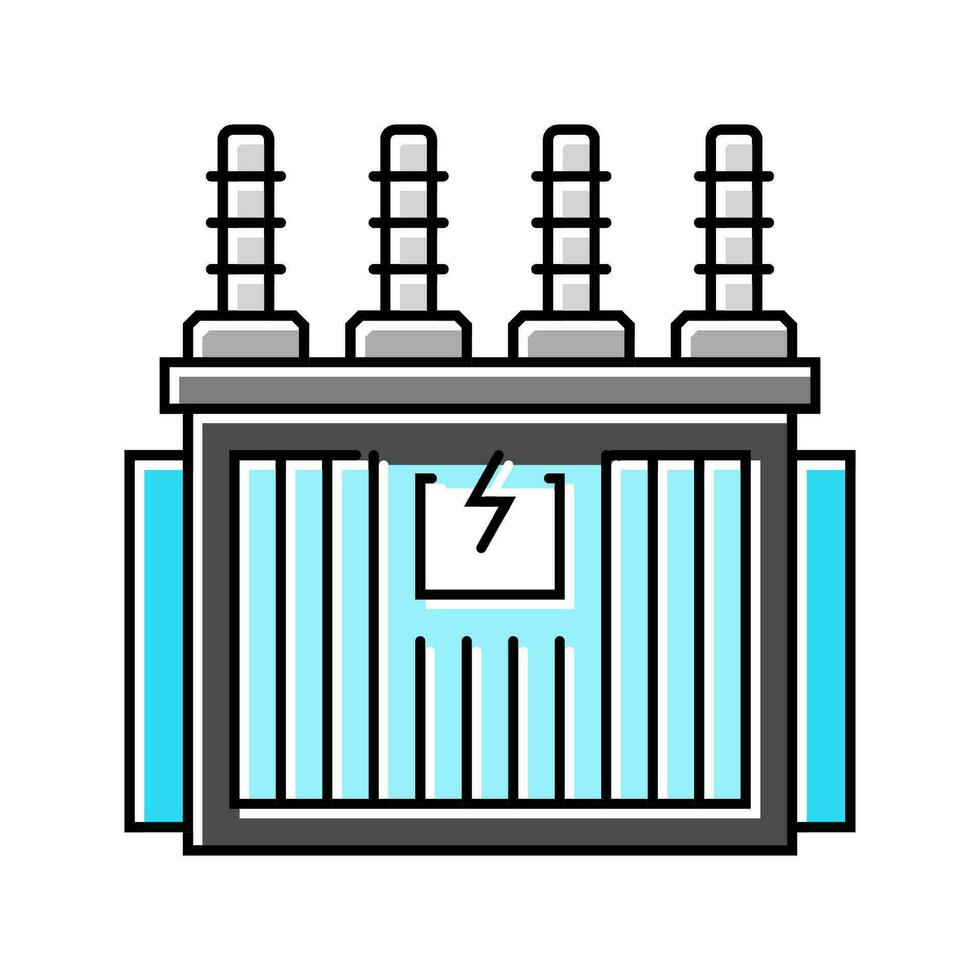 elétrico subestação elétrico engenheiro cor ícone vetor ilustração