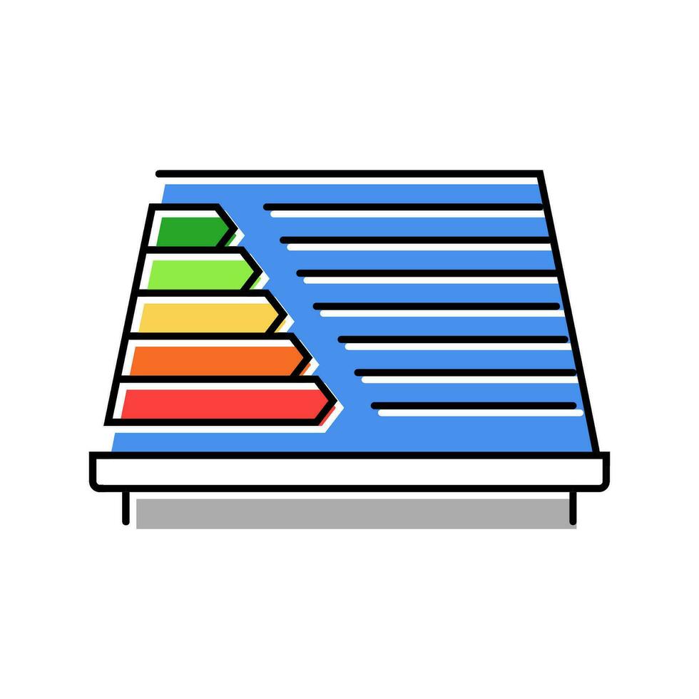 coberturas energia eficiente cor ícone vetor ilustração