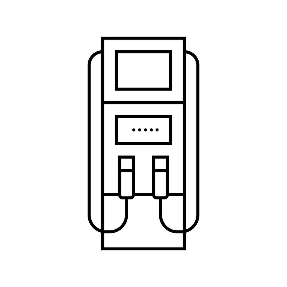 cobrando estação elétrico linha ícone vetor ilustração