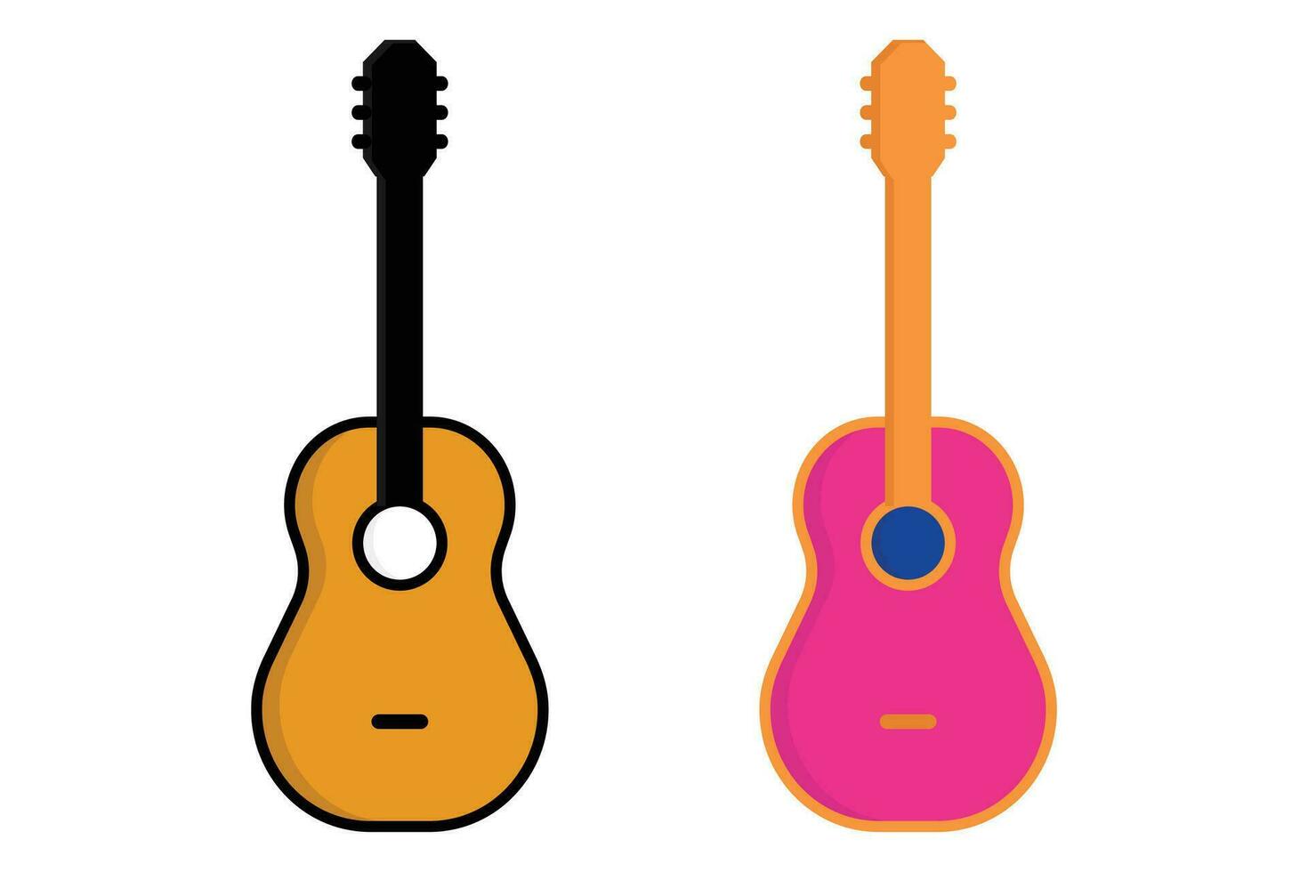 guitarra vetor elemento ilustração. plano ícone estilo. adequado para música elemento