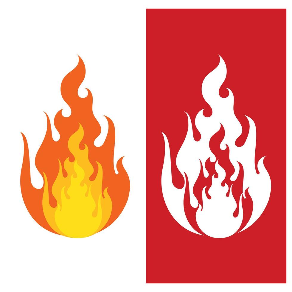 fogo logotipo modelo chama símbolo ícone vetor