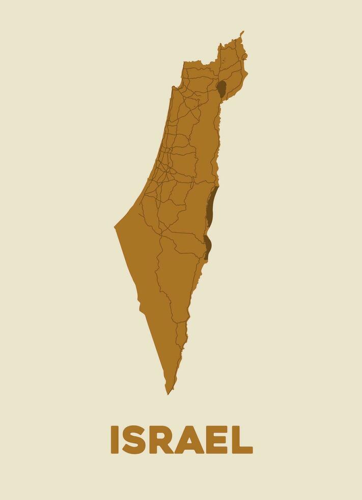 detalhado Israel mapa Projeto vetor