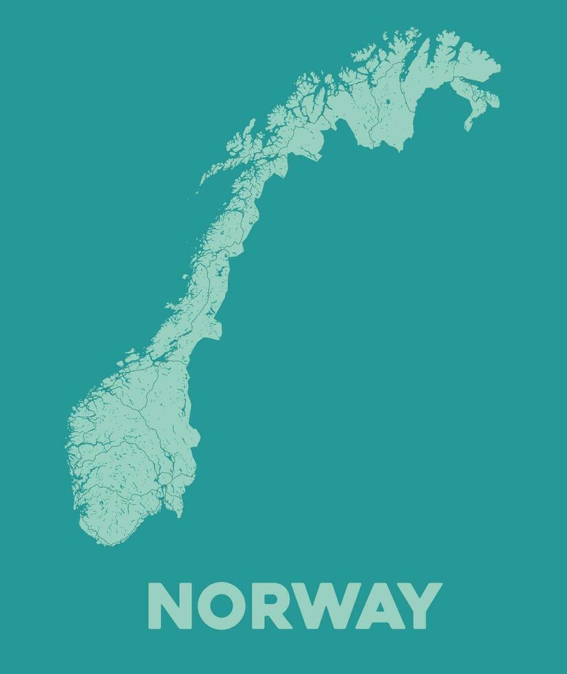 detalhado Noruega mapa vetor