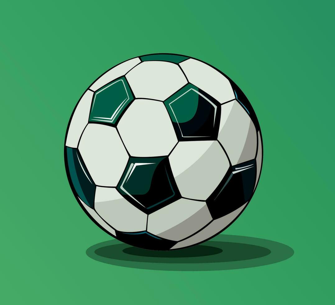 futebol vetor ilustração em gradiente fundo manualmente criada