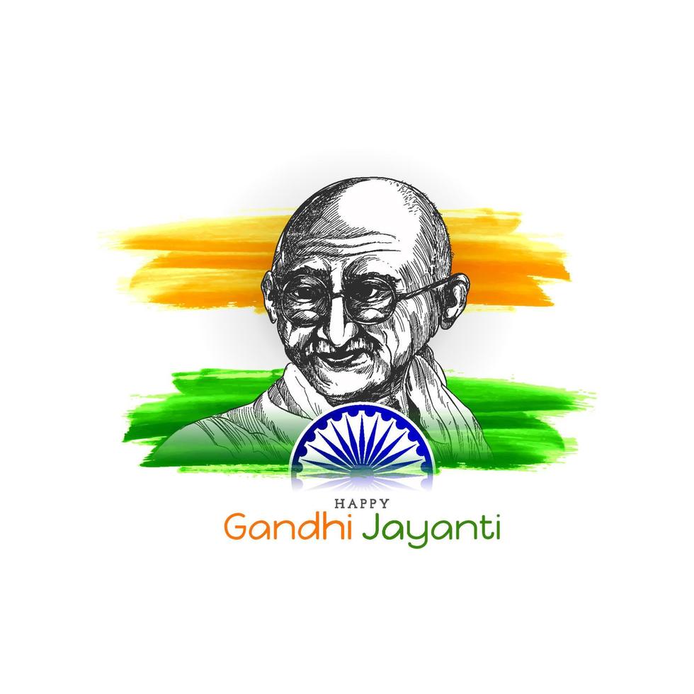 fundo decorativo celebração gandhi jayanti feliz vetor